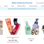 Bath and Body Works Sales page